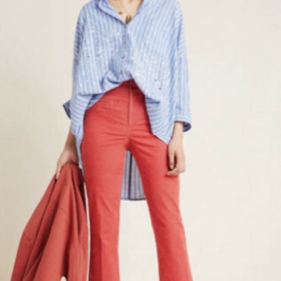 Anthropologie The Essential Corduroy Cropped Flare - Picture 1 of 5